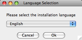 MySQL Enterprise Monitor: Installing
              Agent on Mac OS X: Language Selection