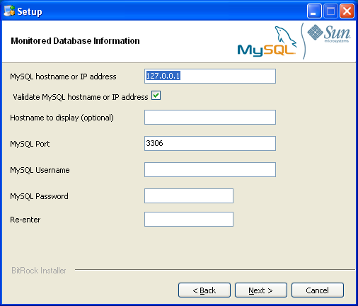 MySQL Enterprise Monitor: Installing
              Agent on Windows: Monitored Database Information