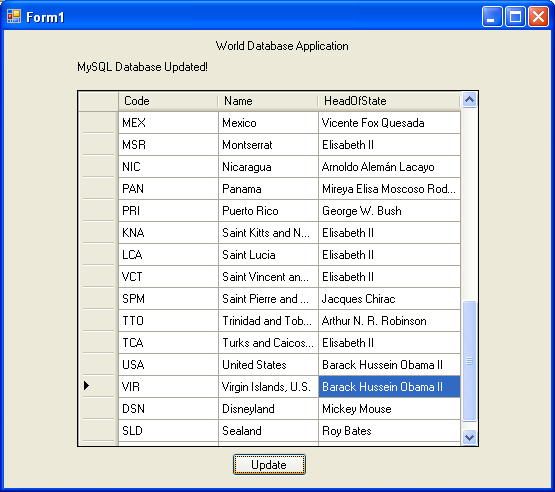 World Database Application