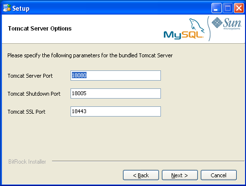 MySQL Enterprise Monitor: Installing
              Monitor on Windows: Tomcat Server Options