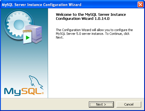 MySQL Server Instance Config Wizard